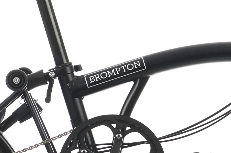 Brompton C Line Mid Bar 6 Speed Bike with rack in Matt Black-3